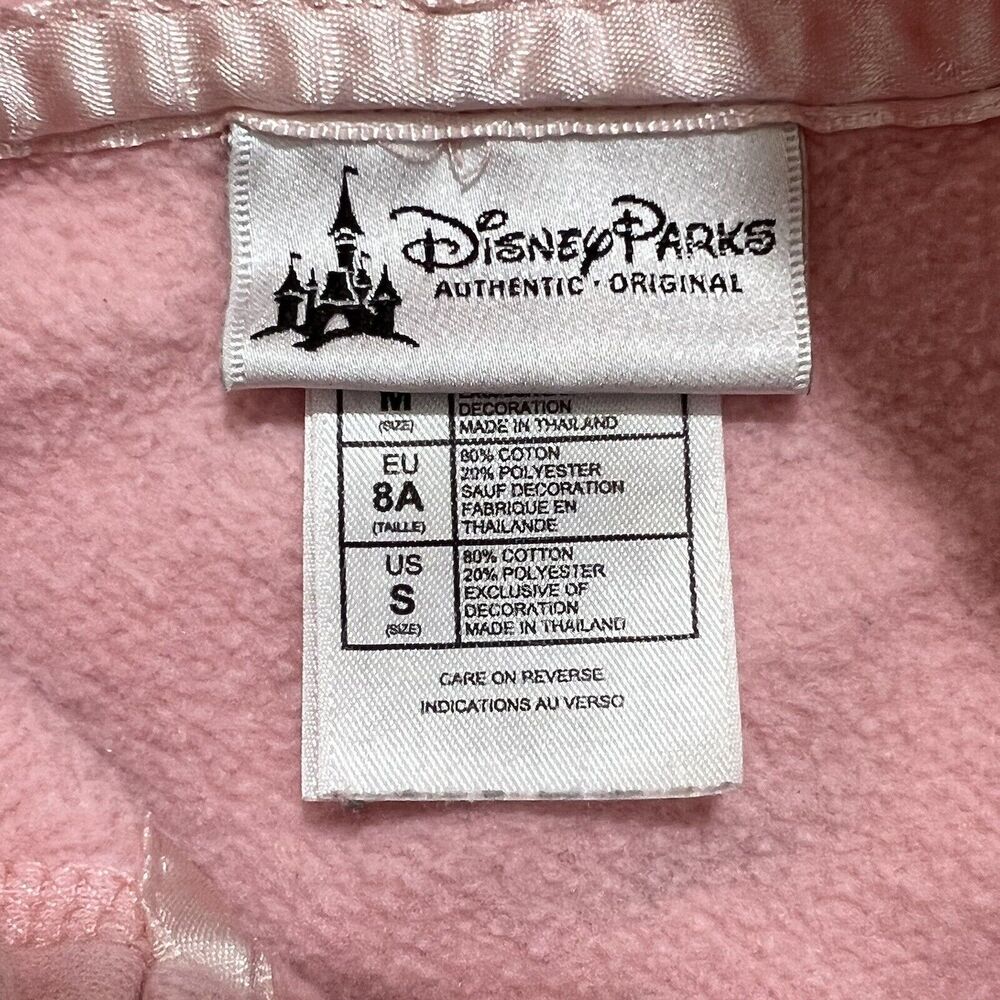 Disney Parks Girl's Small Full Zip Pink Mickey Mouse Sequin Fleece Hoodie - Picture 3 of 11